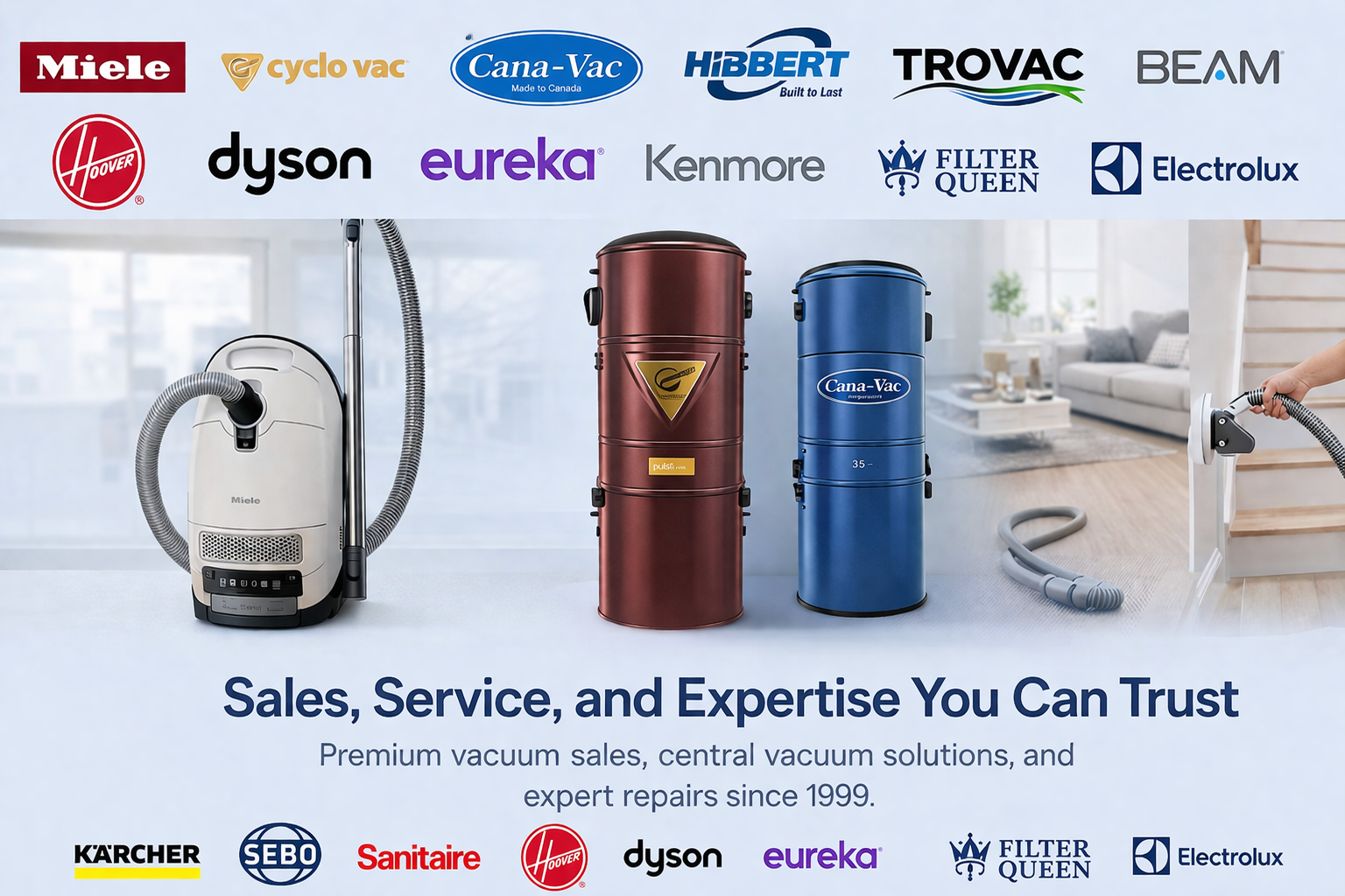 Mississauga Vacuum Center premium vacuum sales and central vacuum expertise