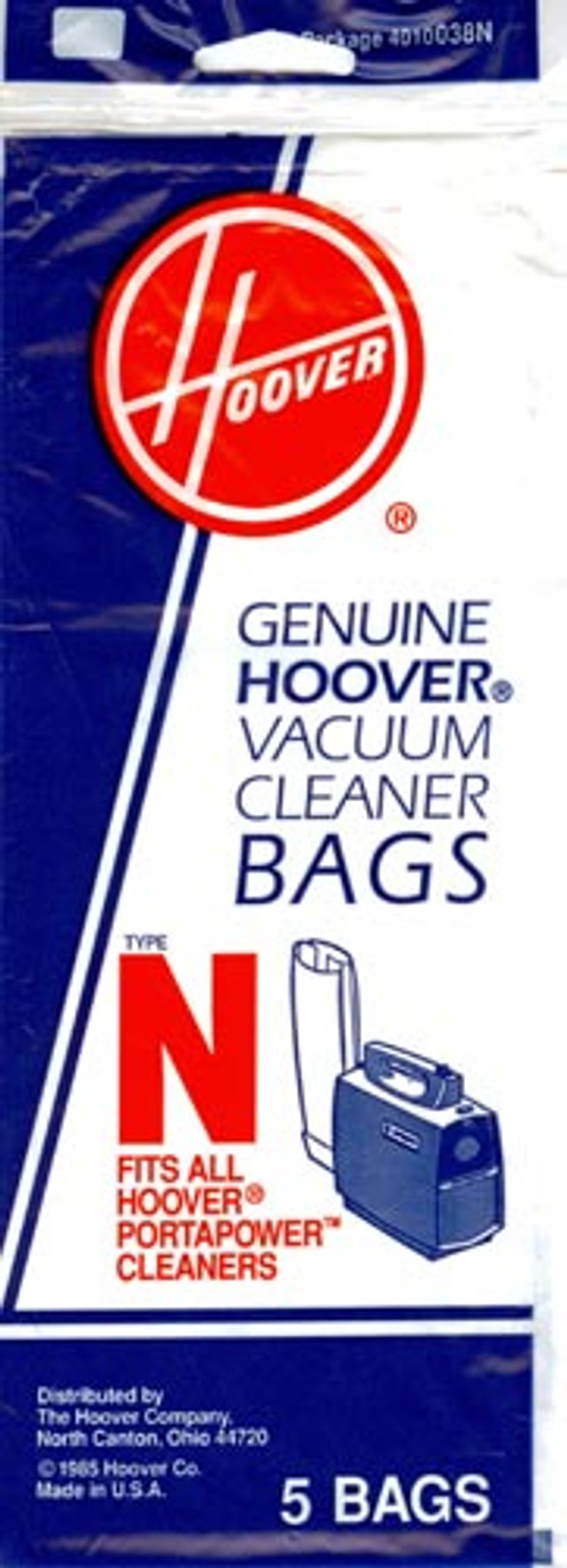 Hoover Type N PortaPower Bags 5 Pack